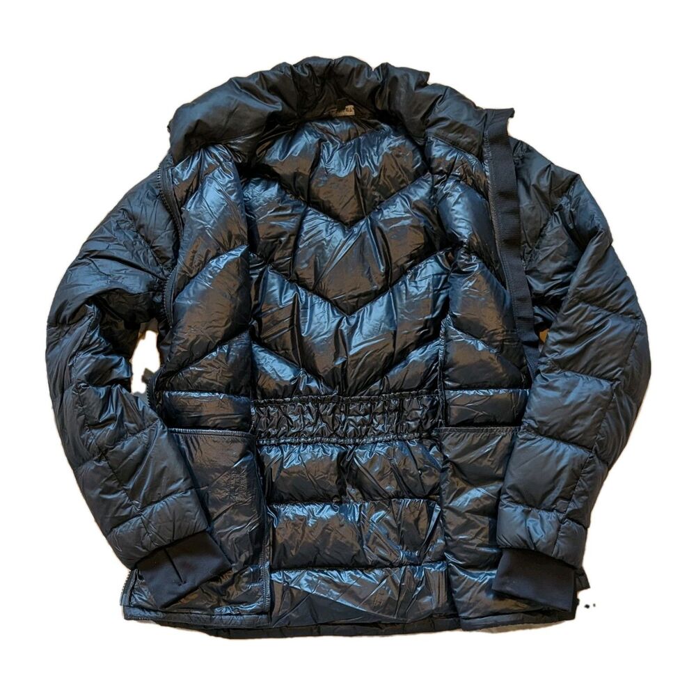 Athleta Banner Peak Quilted Jacket XL Women's Puffer Goose Down Dark Blue - Picture 2 of 10